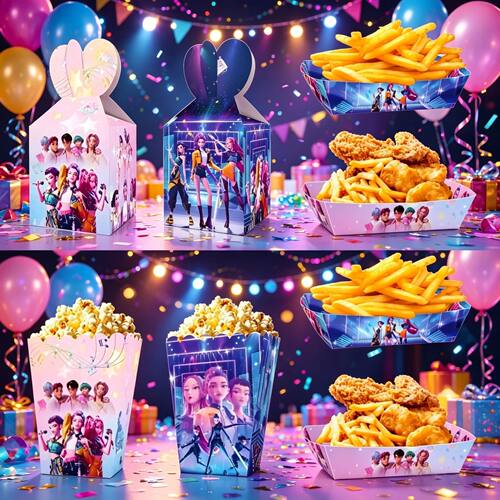 2026 NEW Hot Cute Cartoon Anime Kpop Theme Party Supplies Ki