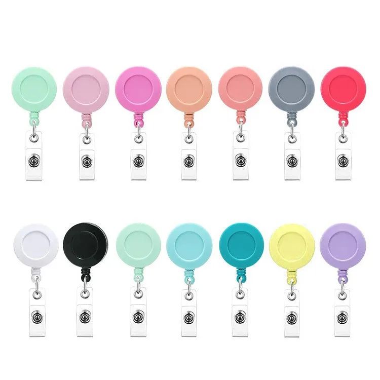 1pc Retractable Badge Holder Clips for Nurse ID Badge Reel w-封面
