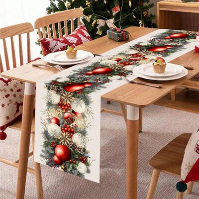 Christmas Table Runner Merry Christmas Decoration For Home X