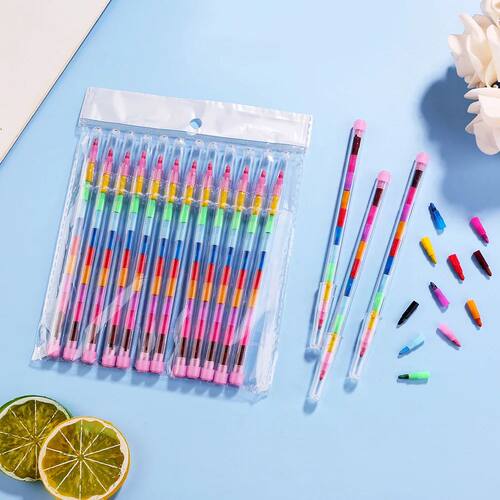 12-36Pcs Set Stackable Colorful Painting Graffiti Crayons Ki
