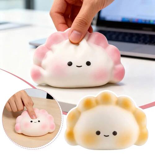 Cute Dumpling Squishies Slow Rising Fidget Sensory Toy Kawai