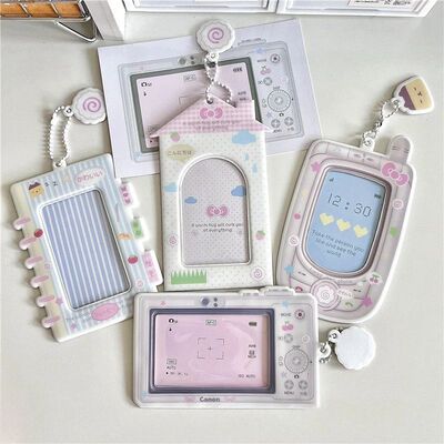 Cartoon Kpop Photocard Holder Camera Mobile Phone Shaped Ido
