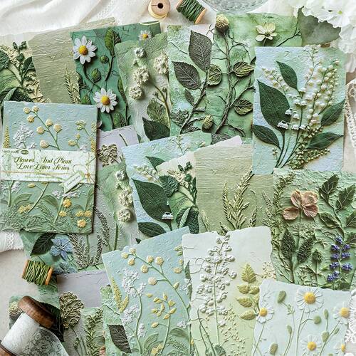 23pcs/pack Vintage Reliefs Texture Paper DIY Scrapbooking Co