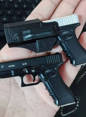 1:3 Miniature Pistol Model With Holster Metal Toy Gun Detach