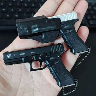 1:3 Miniature Pistol Model With Holster Metal Toy Gun Detach