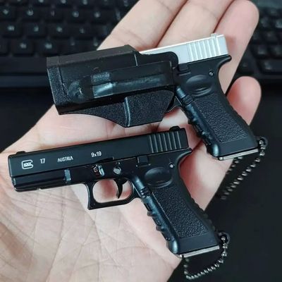 1:3 Miniature Pistol Model With Holster Metal Toy Gun Detach