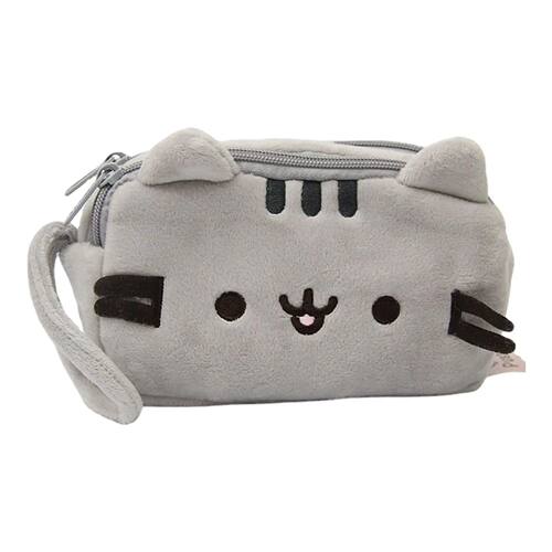 Plush Pencil Case Cute Cat Makeup Bag Large Capacity Portabl