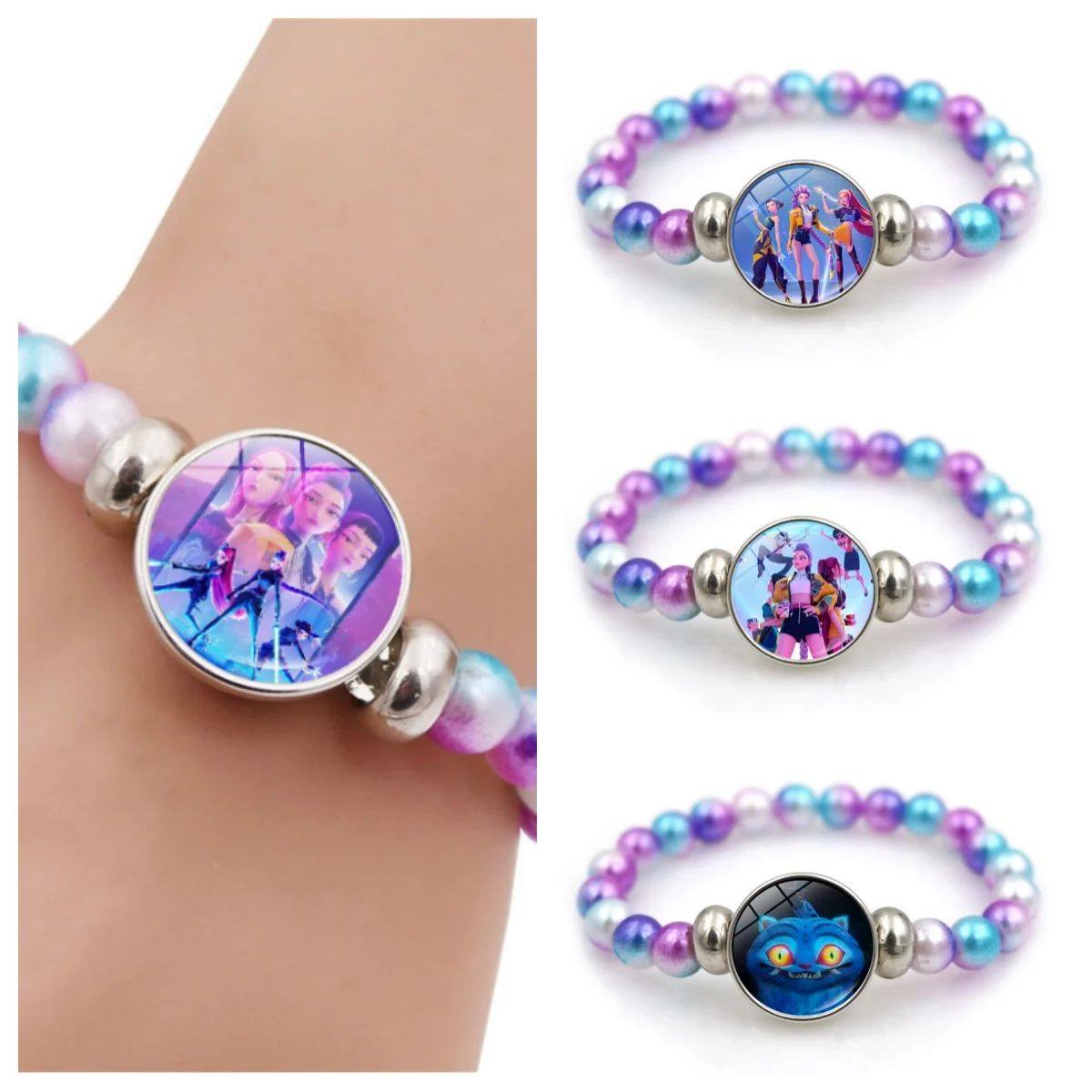 Anime Demon Slayer Bracelet Beaded Jewelry for Girls Cute Ca
