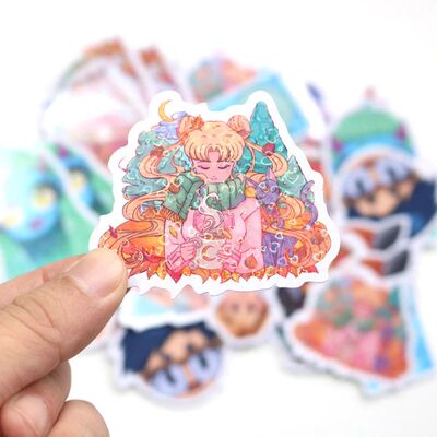 Personalized Heart Film Stickers PVC Waterproof Logo Vinyl C