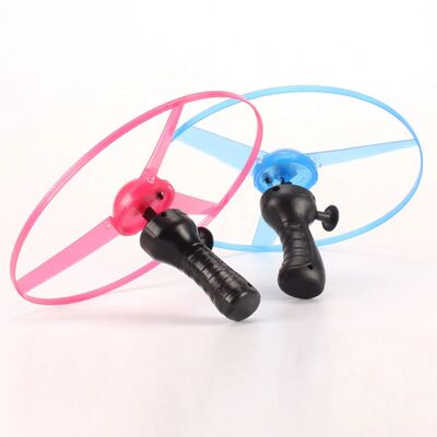 Kids Luminous Flying Disc Propeller Toys LED Lighting Pull S