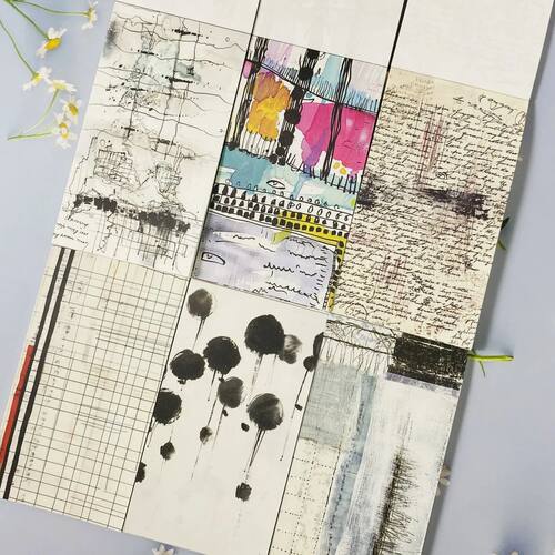 40sheets Vintage Scrapbook Material Paper Craft Paper for DI