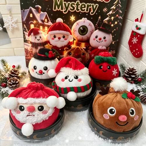Soft Plush Christmas Dumpling Bun Squishy Toy Stress Relief