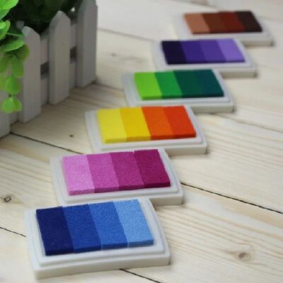 1 PC Multifunction Ink Pad Gradient Stamp for School Supplie