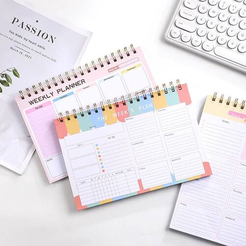 2024 A5 English Weekly Planner Coil Notebooks To Do List Pla