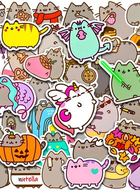 10/30/50PCS Cute Kawaii Chunky Cat Stickers Pack Decal Stati