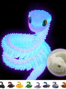 30cm 3D Printed Snake Toys Funny Printed Animals Snake Chris
