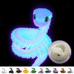 30cm 3D Printed Snake Toys Funny Printed Animals Snake Chris