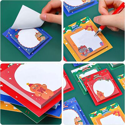 8 Pieces Christmas Self Sticky Notes Pad Notes Merry Christm