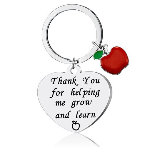 Stainless Steel Keychain Teacher's Day Thanksgiving Gift Gra