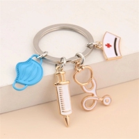 Handmade Souvenir Doctor Tool KeyChain Diy Jewelry STETHOSCO