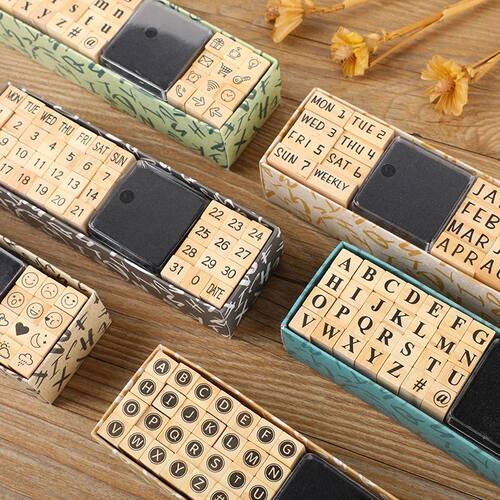 1pcs Basic Diary Set of Days Numbers Months and Letters DIY