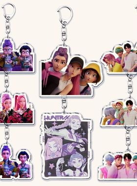Hot Kpop Demon Hunters Huntrix Saja Boys Keycha for Accessor