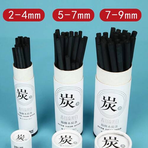 25Pcs Art Charcoal Sticks Charcoal Pencils Sketching Drawing
