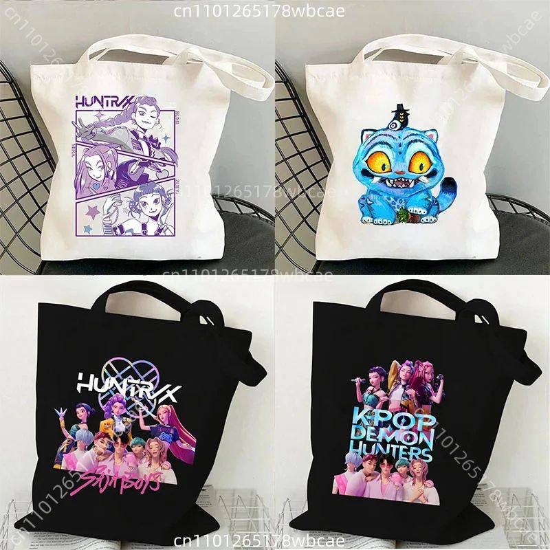 KPop Demon Hunters Cosplay Canvas Bag Shopping Handbags Y2k