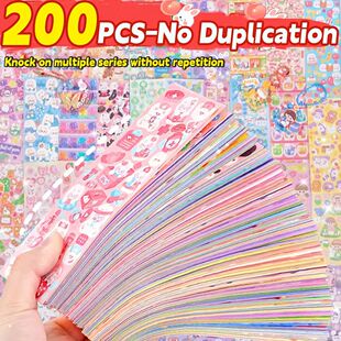 20-200 PCS Cute Stickers Goo Card Kawaii Cartoon Laser Stick
