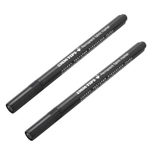 2 x Fabric Marker Pens Permanent Colors For DIY Textile Clot