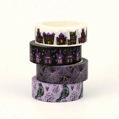 2025 NEW 1X 10M Deco Haunted House Moths Ravens Halloween Wa
