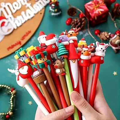 10pcs Christmas Gel Pens No Repeating Styles Perfect for Fam