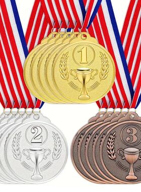 15Pcs Winner Medals Golden Silver Bronze Award 1st 2nd 3rd P