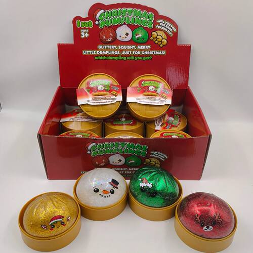 New Christmas Bun Shape Squishy Toy, Decorative Accessory Sq
