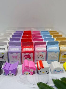 36pcs Sanrio Rubber Eraser Anime Melody Kuromi Cinnamoroll S