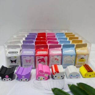 36pcs Sanrio Rubber Eraser Anime Melody Kuromi Cinnamoroll S