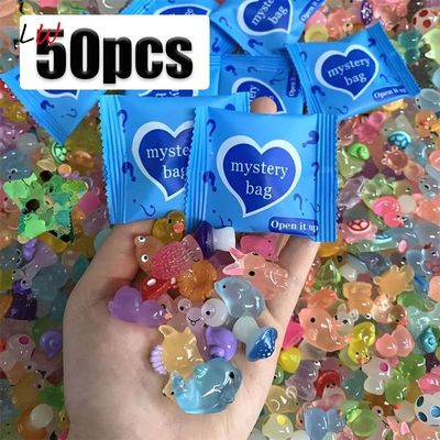25/50pcs Surprise Blind Bags Luminous Animal Mushroom Figuri