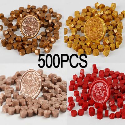 500 Pcs Wax Print Beads Wax Lacquer for Seals Wax Seal for S