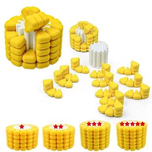 3D Printed Corn Puzzle Fidget Toy Model Simulation Corn Jigs