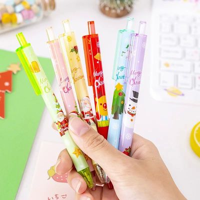 6 Piece Cute Gel Pen Cartoon Christmas Gift Press Stationery