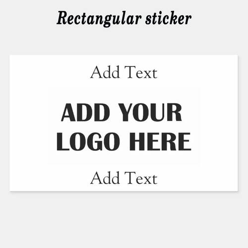 100PCS Customized Rectangular Logo White Paper Material Desi