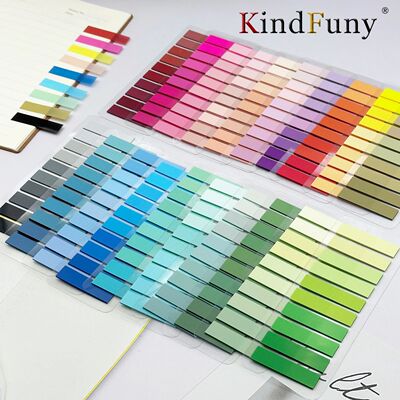 200Pcs Color Stickers Transparent Fluorescent Index Tabs Fla