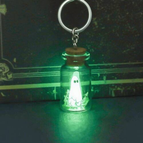 Luminous Ghost Keychain Halloween Tiny Glow Drifting Bottle