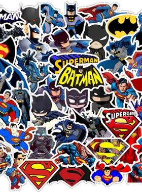 45PCS  Marvel Stickers Anime Batman Sticker Decals DIY Skate