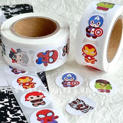 New 500PCS Avengers Roll Sticker MV Decorative Seal Sticker