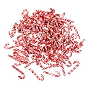 Christmas 50Pcs White Red Decoration Cane Candy Mini