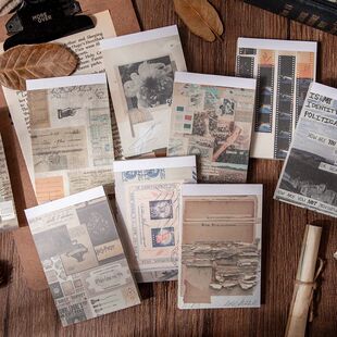 50pcs Vintage Old book Pages Plant Collage Material Paper Ju