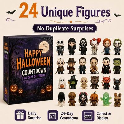 New Hot Halloween Advent Calendar 24 Days Countdown 24pcs Ho