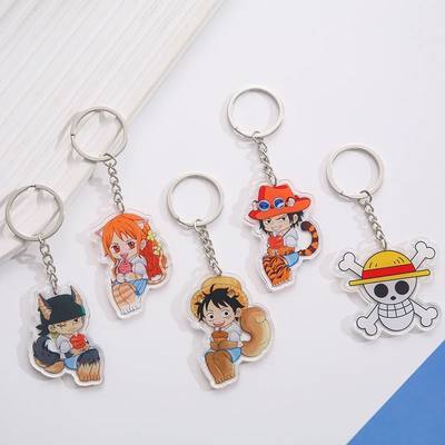 One Piece Acrylic Keychain Cartoon Character Ornament Key Ba