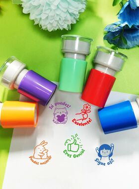 Color 5-piece Spanish seal set Award for learning students S